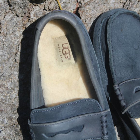 UGG Driving Shoe Loafer -  Navy Blue Size 9 'Tucker' - Picture 4 of 11